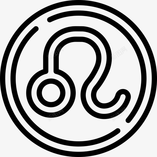 狮子座占星术和符号学4直线图标svg_新图网 https://ixintu.com 占星术和符号学4 狮子座 直线