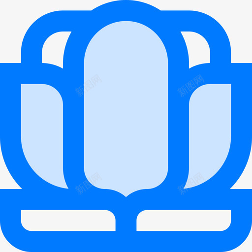 莲花花8蓝色图标svg_新图网 https://ixintu.com 莲花 蓝色
