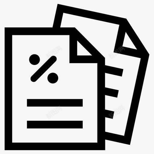 费用营业税发票图标svg_新图网 https://ixintu.com 发票 百分比 税金 营业税 费用