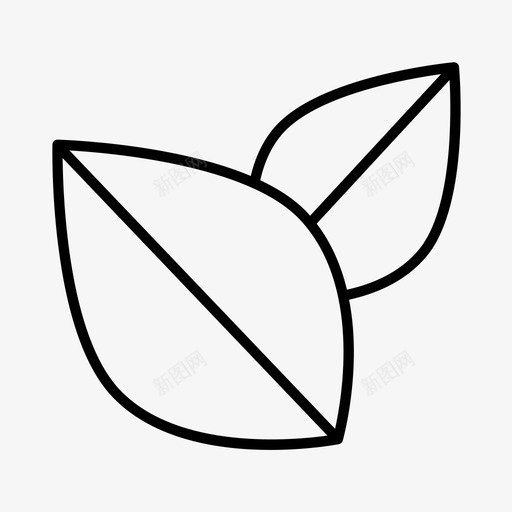 叶子健康营养图标svg_新图网 https://ixintu.com 健康 叶子 素食者 营养 营养学家