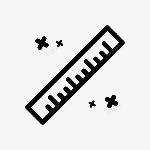 尺子涂鸦教育图标svg_新图网 https://ixintu.com 学习 学校 尺子 教育 涂鸦