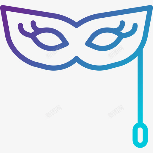 狂欢节面具派对57渐变图标svg_新图网 https://ixintu.com 派对 渐变 狂欢节 面具