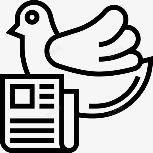 新闻社交媒体62线性图标svg_新图网 https://ixintu.com 新闻 社交媒体62 线性