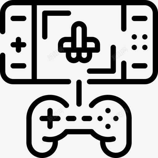 电子游戏生活方式10线性图标svg_新图网 https://ixintu.com 生活方式10 电子游戏 线性