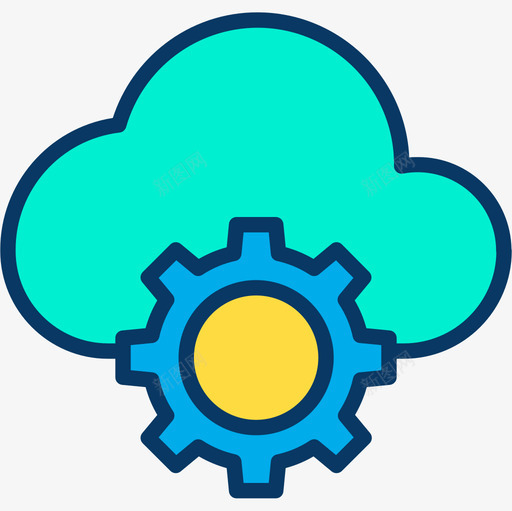 云计算网络安全11线性颜色图标svg_新图网 https://ixintu.com 云计算 线性颜色 网络安全11