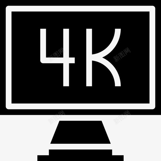 4k多媒体和娱乐12填充图标svg_新图网 https://ixintu.com 4k 填充 多媒体和娱乐12