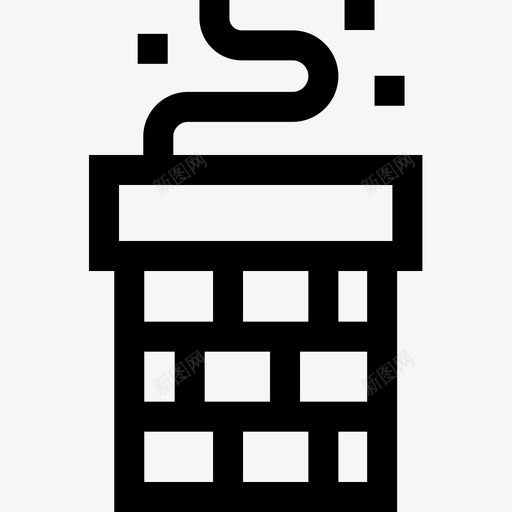 烟囱圣诞146直线型图标svg_新图网 https://ixintu.com 圣诞146 烟囱 直线型