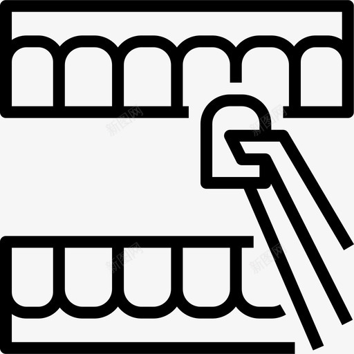 牙科牙科11线状图标svg_新图网 https://ixintu.com 牙科 牙科11 线状