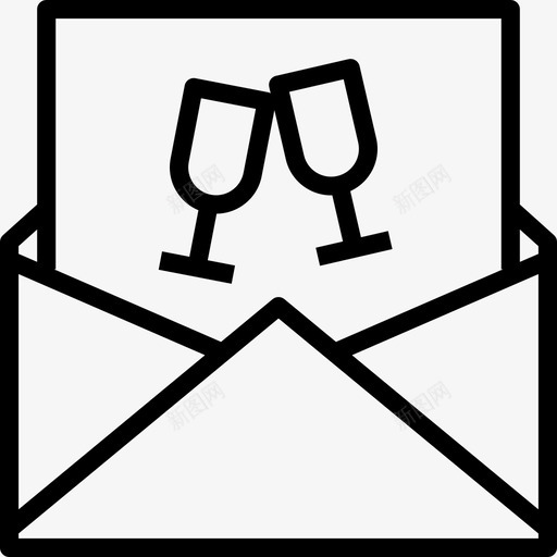 婚礼请柬庆典12直系图标svg_新图网 https://ixintu.com 婚礼请柬 庆典12 直系