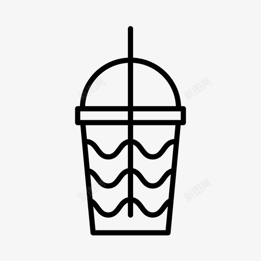 奶昔甜点饮料图标svg_新图网 https://ixintu.com 奶昔 敲门 甜点 糕点 饮料