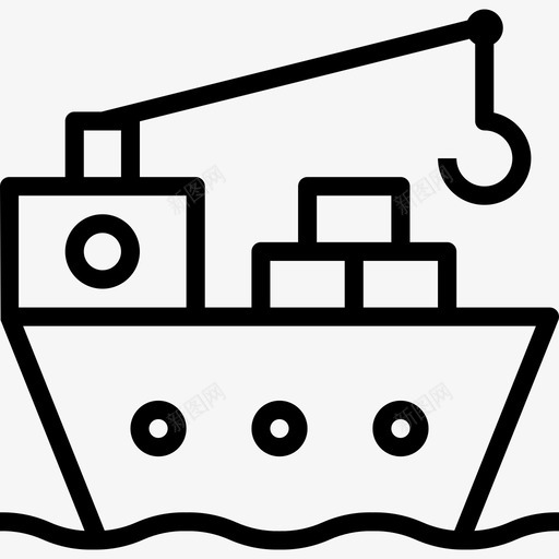 货船物流25直航图标svg_新图网 https://ixintu.com 物流25 直航 货船