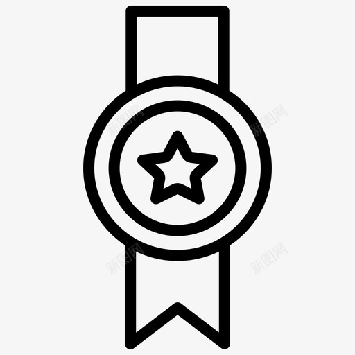 徽章奖项奖章图标svg_新图网 https://ixintu.com 丝带 奖章 奖项 徽章 认可 质量