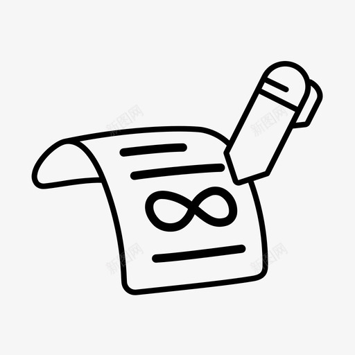 结婚证证书永远图标svg_新图网 https://ixintu.com 无限 永远 爱和甜蜜 笔 结婚证 证书