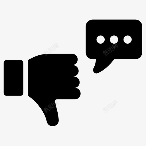 抱怨批评不同意图标svg_新图网 https://ixintu.com 不同意 不喜欢 不高兴 批评 抱怨