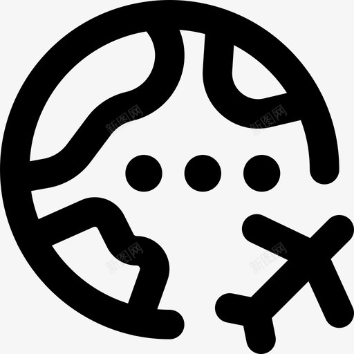 飞机旅行137直线图标svg_新图网 https://ixintu.com 旅行137 直线 飞机