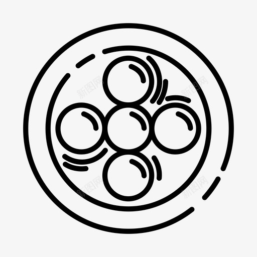 肉丸子汤食物图标svg_新图网 https://ixintu.com 丸子 肉丸 食物