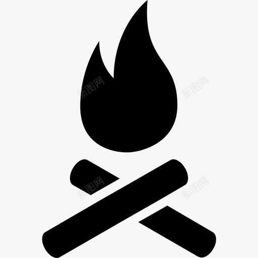 营火燃烧加热图标svg_新图网 https://ixintu.com 加热 温暖 燃烧 营火 野营和侦察雕文