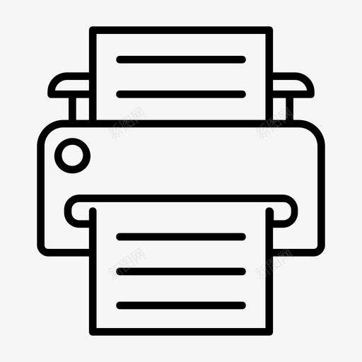 打印机设备办公室图标svg_新图网 https://ixintu.com 办公室 打印机 纸张 设备 输出