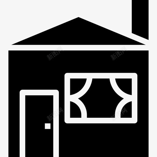 房屋建筑实心填充图标svg_新图网 https://ixintu.com 填充 建筑实心 房屋