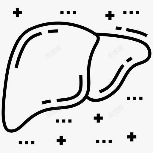 人体肝脏解剖学解毒器官图标svg_新图网 https://ixintu.com 人体肝脏 医用大麻线图标 器官 细胞 肝病 肝脏 解剖学 解毒器官