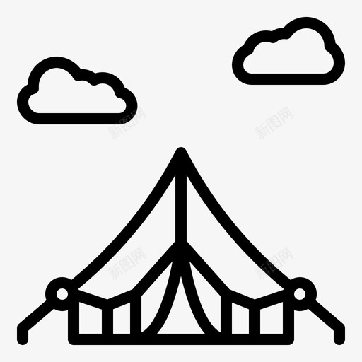 野营帐篷度假图标svg_新图网 https://ixintu.com 帐篷 度假 旅游概述 野营