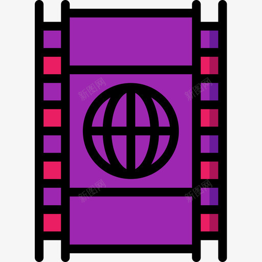 底片视频制作6线性彩色图标svg_新图网 https://ixintu.com 底片 线性彩色 视频制作6