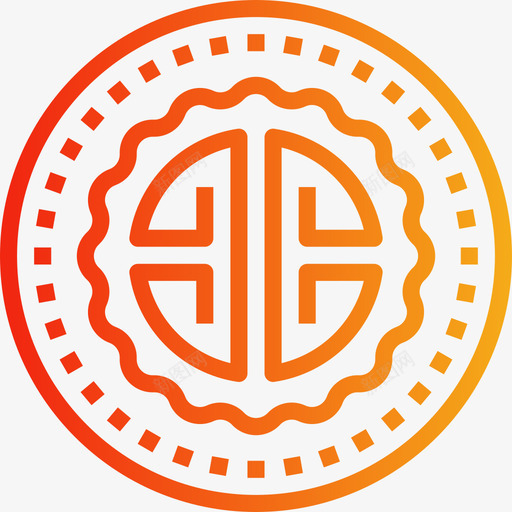 月饼秋66渐变色图标svg_新图网 https://ixintu.com 月饼 渐变色 秋66