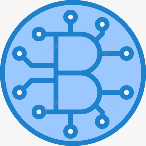 比特币比特币76蓝色图标svg_新图网 https://ixintu.com 比特 蓝色