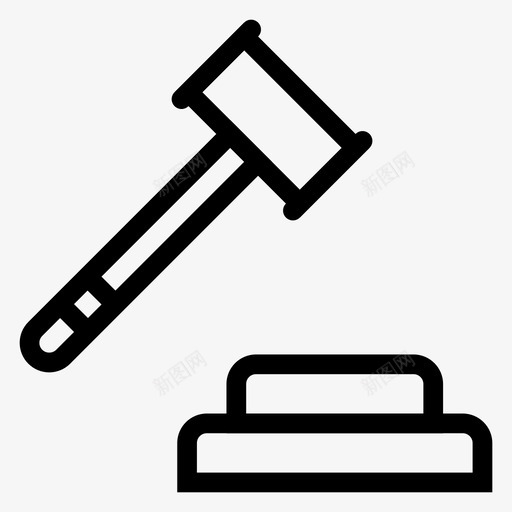 木槌商业建筑图标svg_新图网 https://ixintu.com 商业 商业路线图标 建筑 木槌 法庭 法律 犯罪