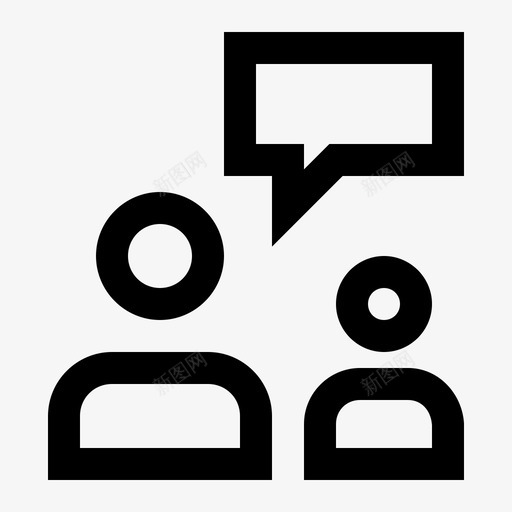 交谈头像聊天图标svg_新图网 https://ixintu.com 交流 交谈 头像 网络通信大纲 聊天 讨论