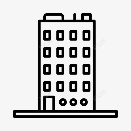 公寓建筑物小屋图标svg_新图网 https://ixintu.com 住宅 公寓 小屋 建筑物 房地产 物业