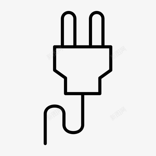 插头连接器电气图标svg_新图网 https://ixintu.com 插头 电气 电源 连接器