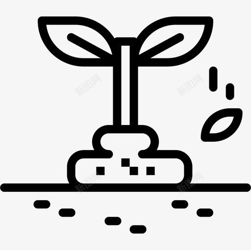 萌芽园艺工具2线性图标svg_新图网 https://ixintu.com 园艺工具2 线性 萌芽