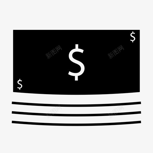 货币美元现金资金图标svg_新图网 https://ixintu.com 支付 现金 纸张 货币美元 资金