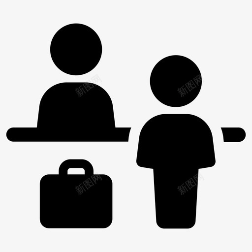 接待处登记入住酒店图标svg_新图网 https://ixintu.com 入住 接待处 旅行 登记 酒店