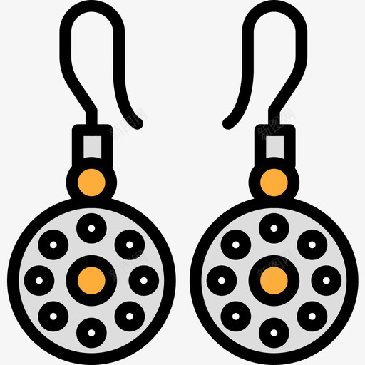耳环jewlery3线性颜色图标svg_新图网 https://ixintu.com jewlery3 线性颜色 耳环