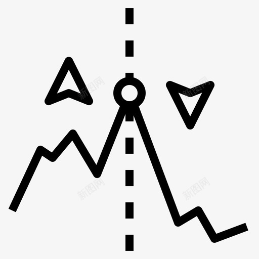 股票下跌投资图标svg_新图网 https://ixintu.com 上涨 下跌 市场 投资 股票