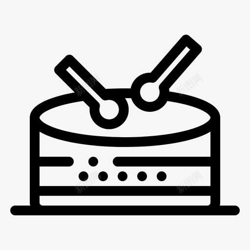 鼓庆祝网络界面2月收集图标svg_新图网 https://ixintu.com 庆祝 网络界面2月收集 鼓