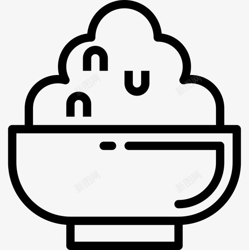 饭碗食品饮料2线性图标svg_新图网 https://ixintu.com 线性 食品饮料 饭碗