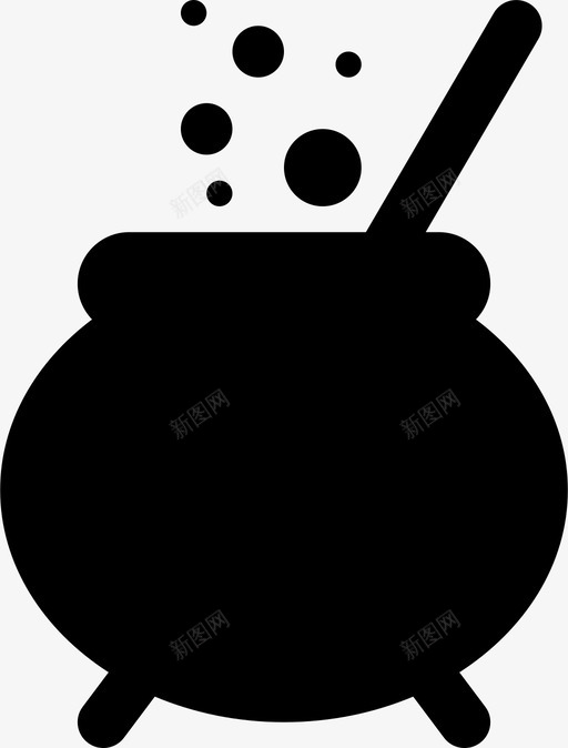 锅冒泡锅烹饪锅图标svg_新图网 https://ixintu.com 万圣节 冒泡锅 巫婆锅 庆祝活动和节日 烹饪锅 锅