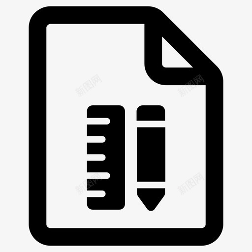 草稿绘图铅笔图标svg_新图网 https://ixintu.com 尺子 绘图 草稿 铅笔