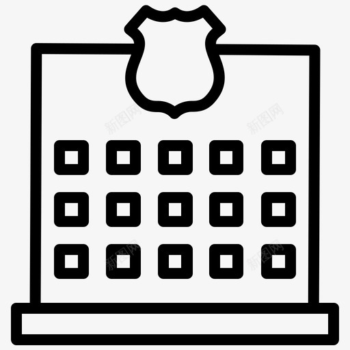 警察局司法法律图标svg_新图网 https://ixintu.com 司法 法律 警察局