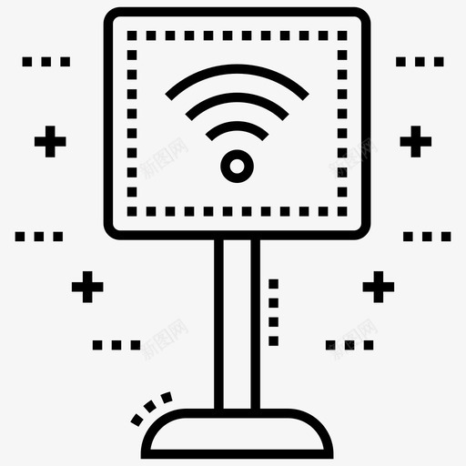 wifi区域宽带信号热点图标svg_新图网 https://ixintu.com wifi区域 互联网 宽带信号 无线网络 热点 航空运输线路图标包