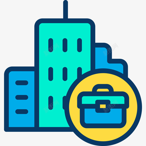 办公楼升职2线条颜色图标svg_新图网 https://ixintu.com 办公楼 升职2 线条颜色