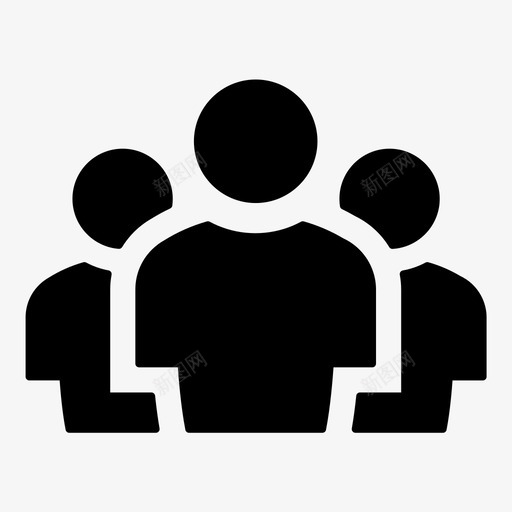 群体观众社区图标svg_新图网 https://ixintu.com 朋友 社区 群体 观众