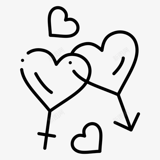 心锁性别爱情图标svg_新图网 https://ixintu.com 2月 v3 女人 心锁 性别 情人节 收集 爱情 男人 界面 网页
