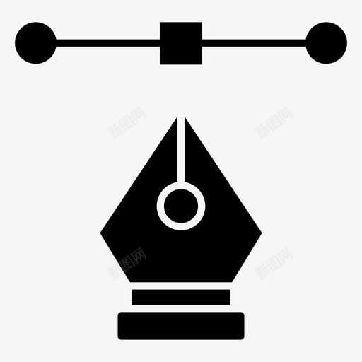 钢笔工具绘图线条图标svg_新图网 https://ixintu.com 工具 平面设计 深色 线条 绘图 路径 钢笔