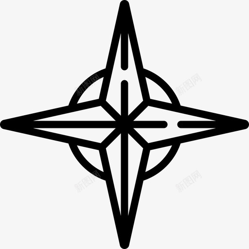 风玫瑰野营73直线型图标svg_新图网 https://ixintu.com 玫瑰 直线 线型 野营