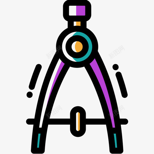 指南针创意工具22颜色省略图标svg_新图网 https://ixintu.com 创意工具22 指南针 颜色省略