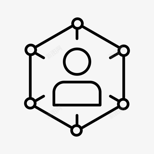 联系沟通网络图标svg_新图网 https://ixintu.com 个人 人员 企业发展和企业管理 沟通 网络 联系